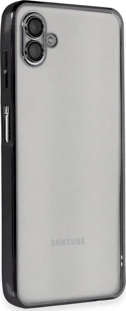 Galaxy A04 Kılıf Lensli Silikon - Siyah-(5796)