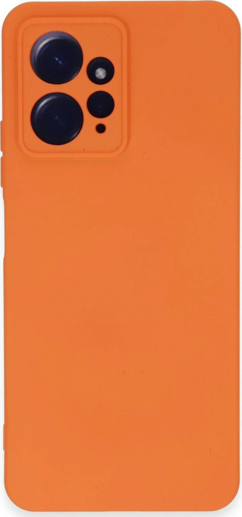 Redmi Note 12 4G Kılıf Nano Içi Kadife Silikon - Turuncu-(5796)