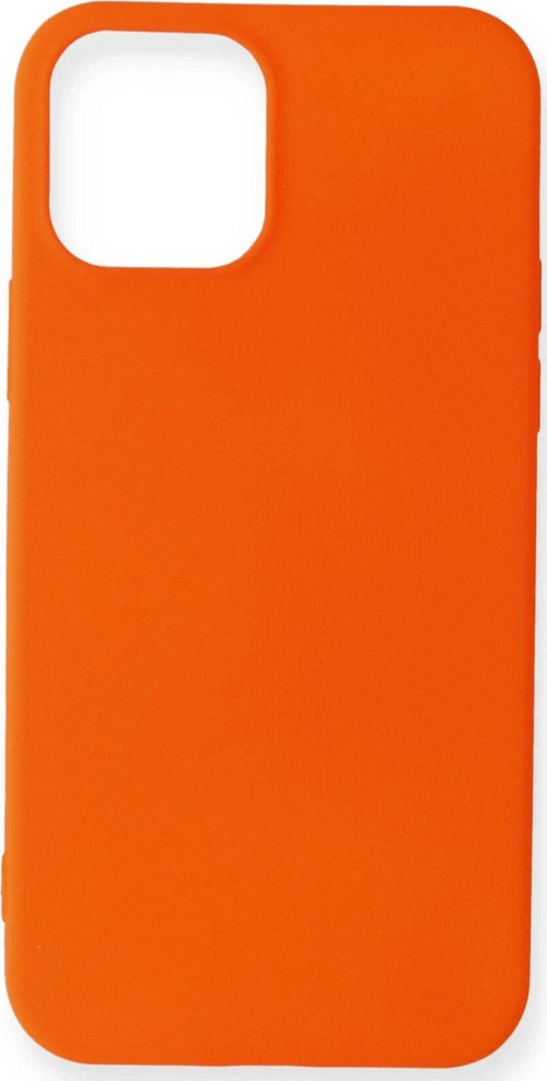 Iphone 12 Mini Kılıf First Silikon - Turuncu-(5796)
