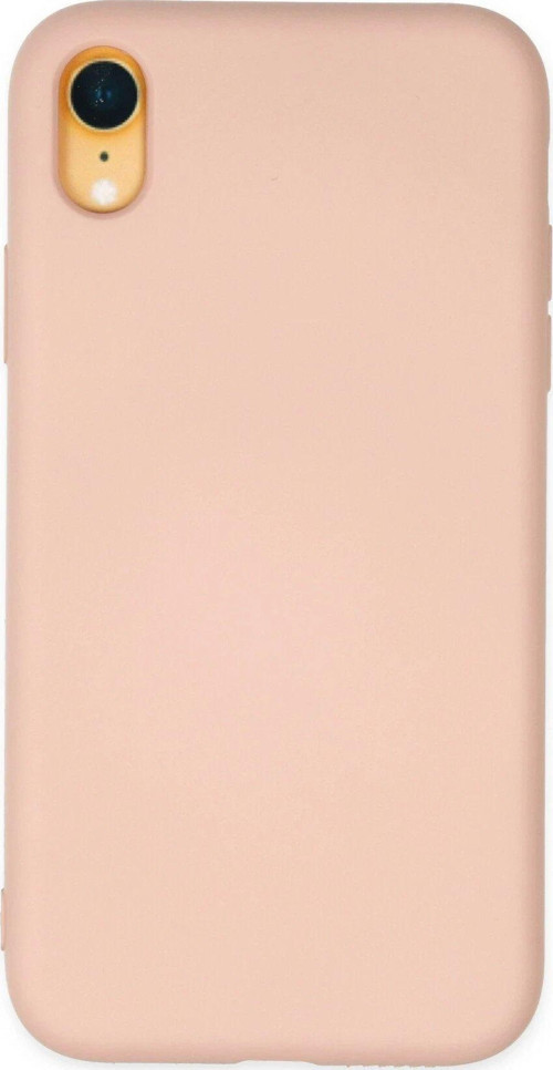 Iphone Xr Kılıf Nano Içi Kadife Silikon - Pudra-(5796)