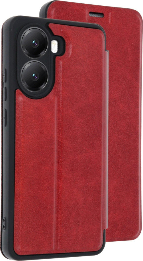 Poco X7 Kılıf Flip Cover - Kırmızı-(5796)