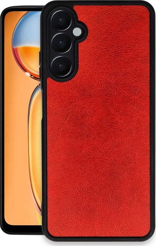 Galaxy A55 5G Kılıf Aras Deri Kapak - Kırmızı-(5796)
