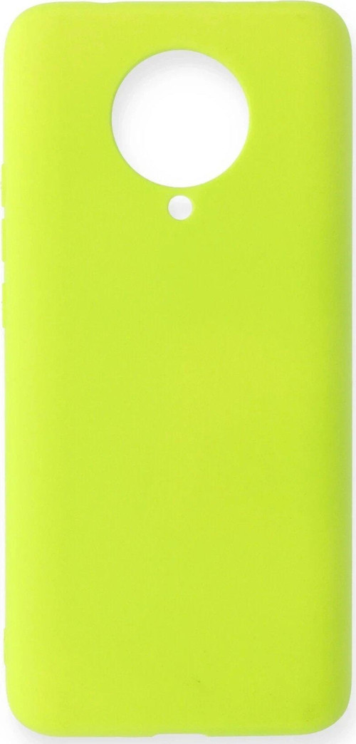 Redmi K30 Kılıf Nano Içi Kadife Silikon - Sarı-(5796)