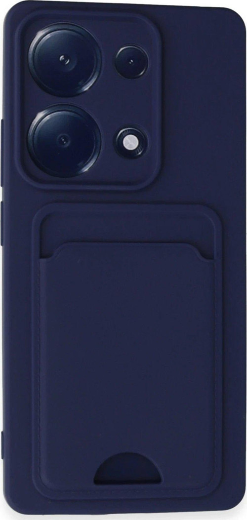 Redmi Note 13 4G Kılıf Kelvin Kartvizitli Silikon - Lacivert-(5796)