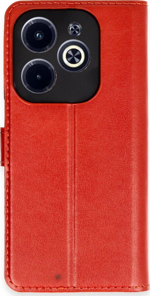 İnfinix Hot 40 Kılıf S Kapaklı Kılıf - Kırmızı-(5796)