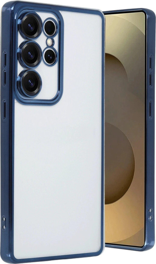 Galaxy S24 Kılıf Lensli Silikon - Lacivert-(5796)
