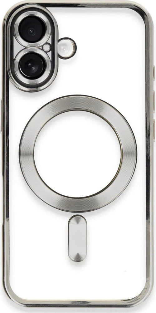 Iphone 16 Kılıf Kross Magneticsafe Kapak - Gümüş-(5796)