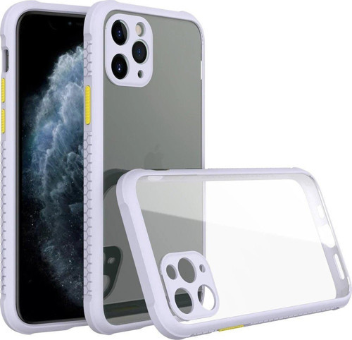 Iphone 11 Kılıf Miami Şeffaf Silikon - Lila-(5796)