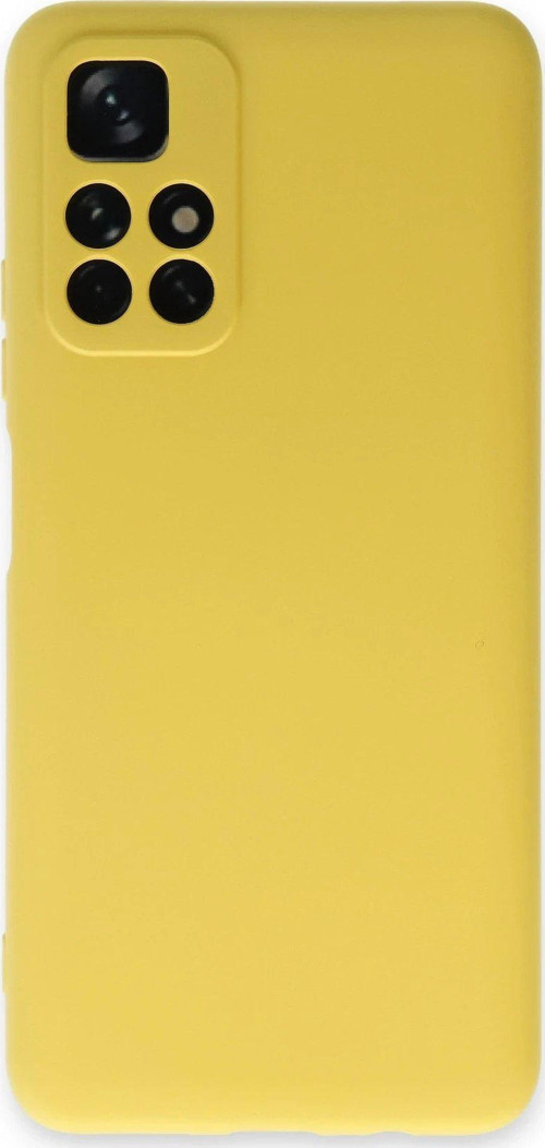 Redmi Note 11T Kılıf Nano Içi Kadife Silikon - Sarı-(5796)