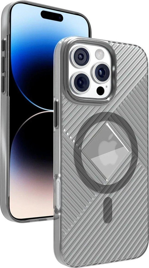 Iphone 16 Stella Pc Sert Magsafe Kılıf - Siyah-(5796)