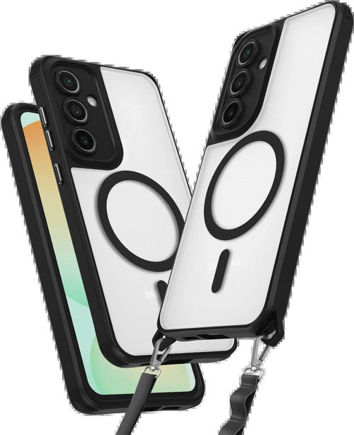 Galaxy S23 Fe Kılıf Enka Magsafe Silikon Kılıf - Siyah-(5796)