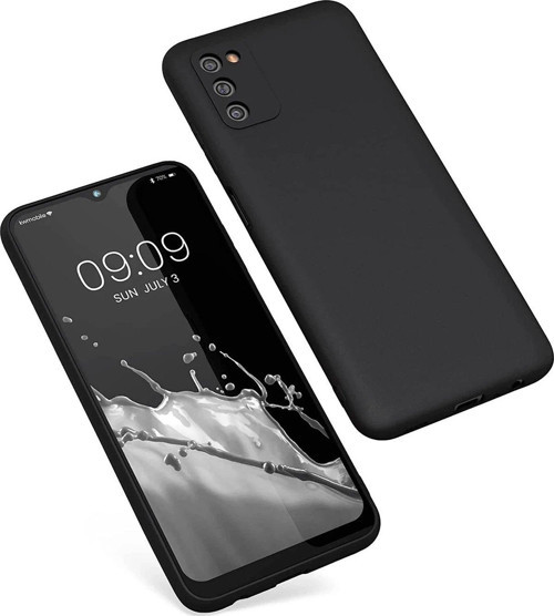 Galaxy A03S Kılıf First Silikon - Siyah-(5796)