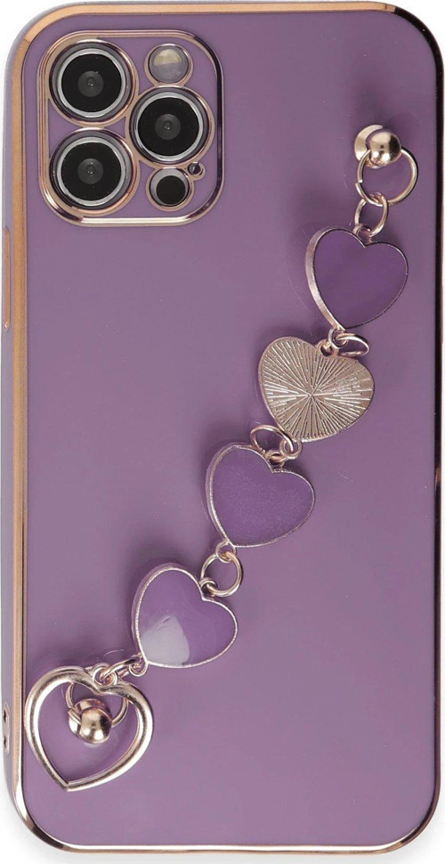 Iphone 12 Kılıf Esila Silikon - Mor-(5796)