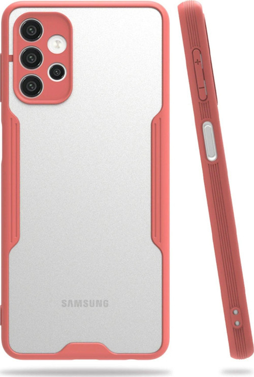 Galaxy A52 Kılıf Platin Silikon - Pembe-(5796)
