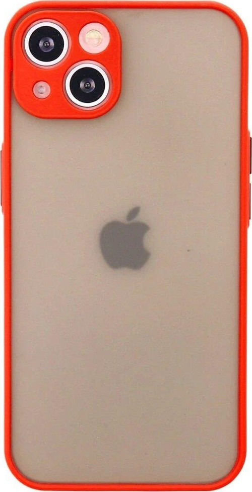 Iphone 13 Mini Kılıf Montreal Silikon Kapak - Kırmızı-(5796)