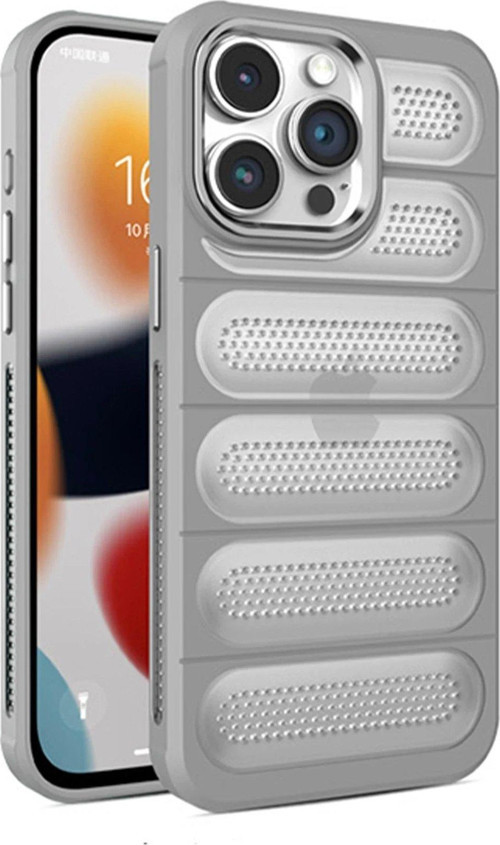 Iphone 14 Kılıf Airmax Silikon Kapak - Titan Gri-(5796)