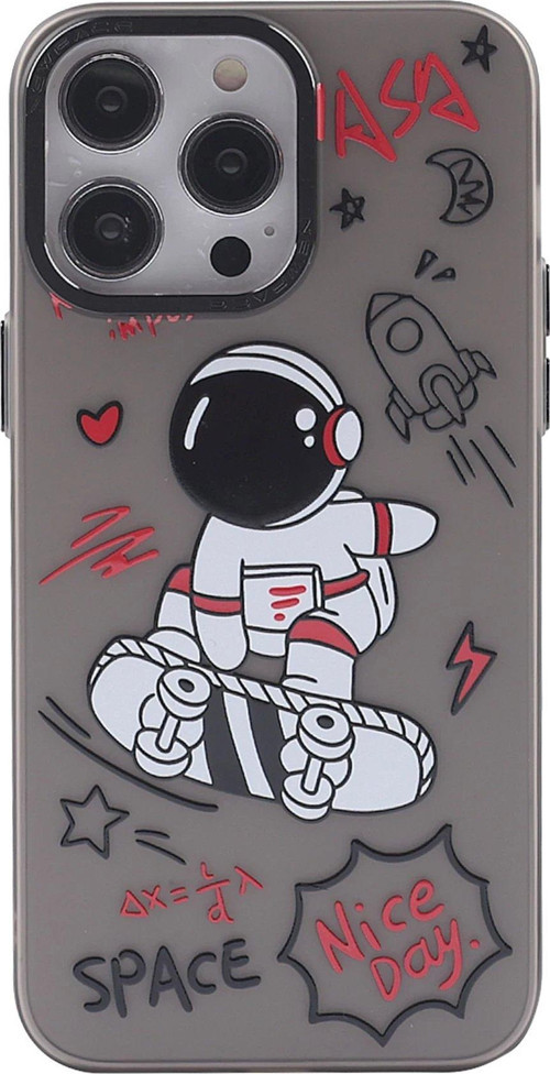 Iphone 13 Kılıf Desenli Kapak - Siyah - 1-(5796)