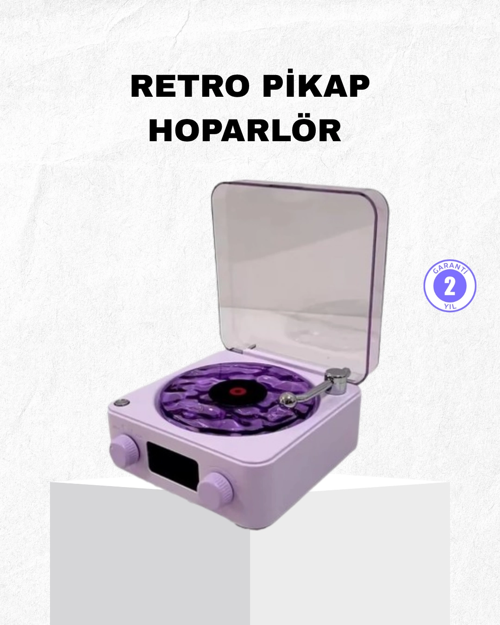 Pikap Hoparlör Bluetooth Aux Usb Type-C Projektörlü 360° Sesli Taşınabilir