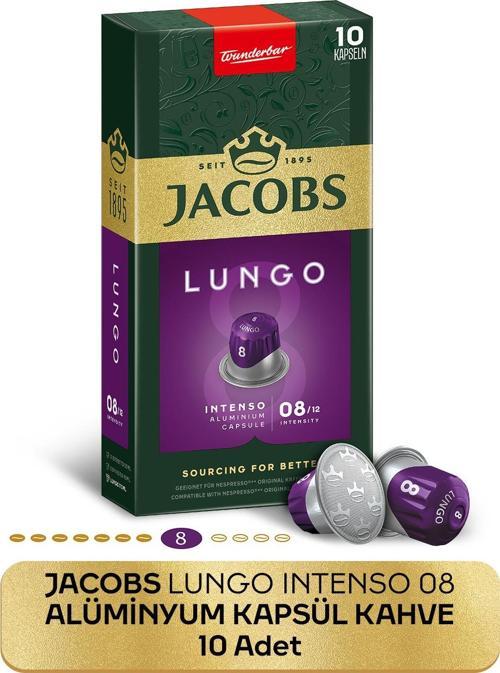 Lungo 8 Intenso Nespresso Uyumlu Alüminyum Kapsül Kahve 10 Adet