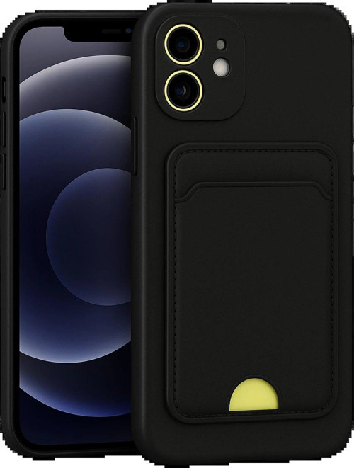 Iphone 11 Kılıf Kelvin Kartvizitli Silikon - Siyah-(5796)