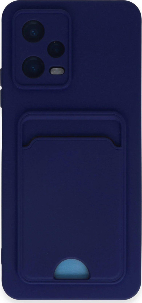 Poco X5 5G Kılıf Kelvin Kartvizitli Silikon - Lacivert-(5796)