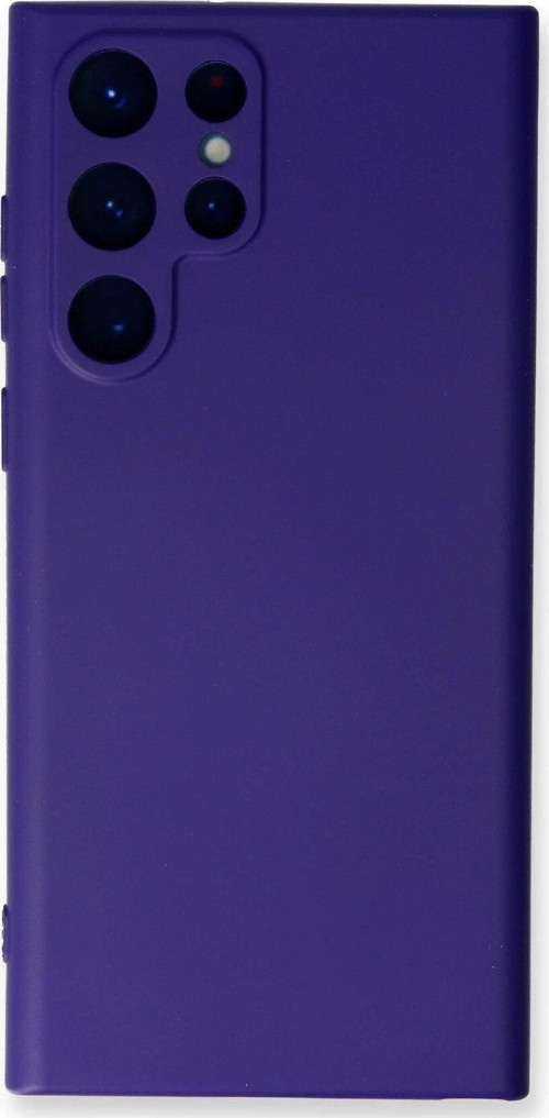 Galaxy S23 Kılıf Nano Içi Kadife Silikon - Mor-(5796)