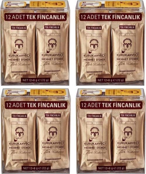 Tek Fincan 12 X 6 gr 4 Paket Türk Kahvesi