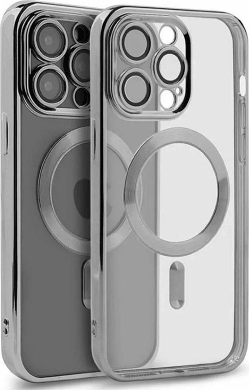 Iphone 15 Kılıf Kross Magneticsafe Kapak - Gümüş-(5796)