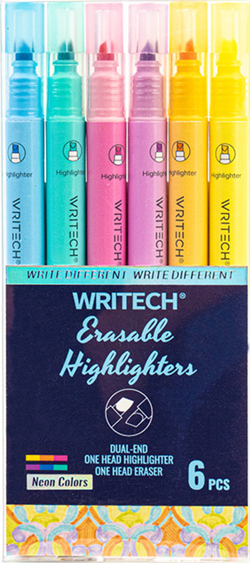 WRITECH W-822 SİLİNEBİLİR FOSFORLU KALEM NEON - 6'LI SET
