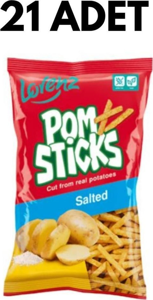 Pomsticks Tuzlu Patates Cips 85gr x21