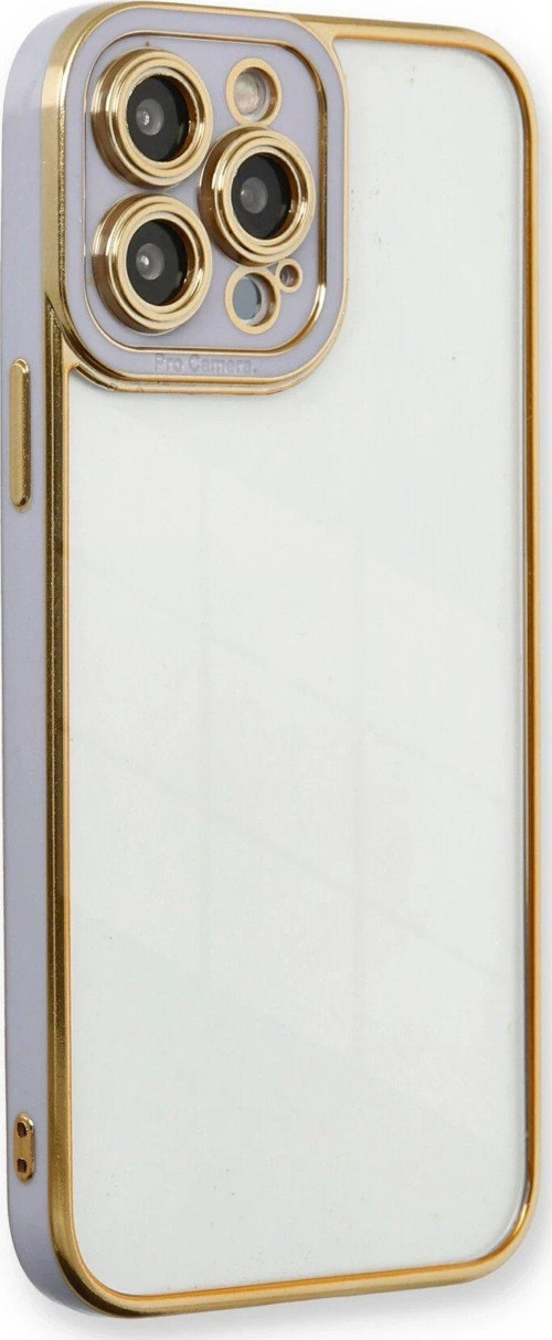 Iphone 13 Kılıf Liva Lens Silikon - Lila-(5796)