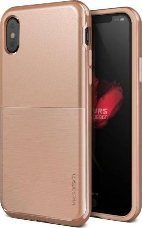 VRS iPhone X ile Uyumlu High Pro Shield Kılıf Blush Gold
