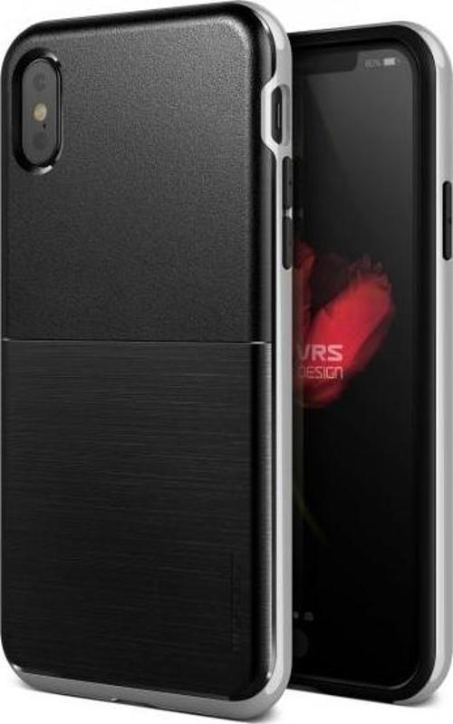 VRS iPhone X ile Uyumlu High Pro Shield Kılıf Satin Silver