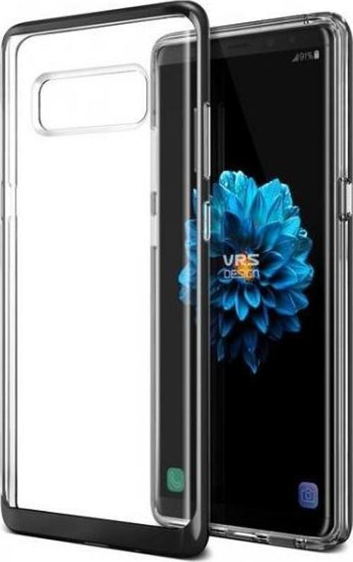 VRS Galaxy Note 8 ile Uyumlu Crystal Bumper Kılıf Metallic Black
