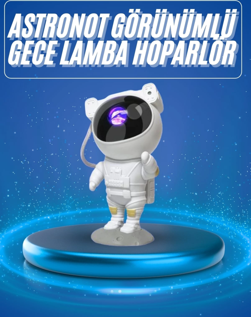 Projeksiyon Astronot Lamba Speaker Sevimli Astronot Bluetooth Hoparlör