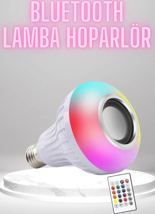 Bluetooth Hoparlör Akıllı Rgb Led Işık Renk Değiştirme Ses Bombası Ampül Görünümlü