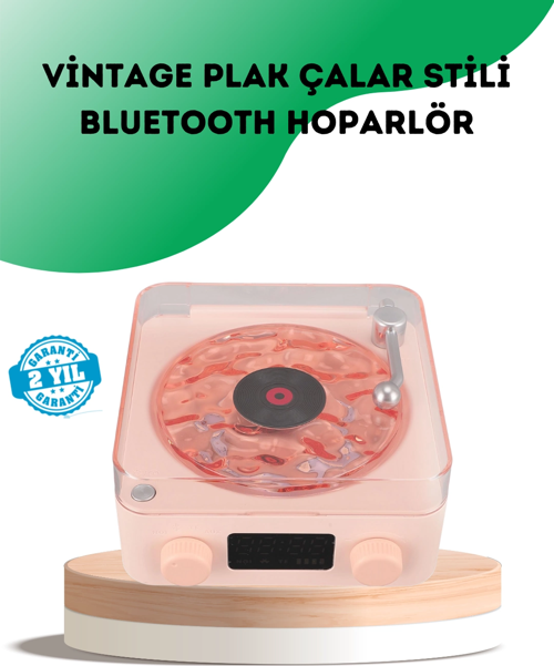 Bluetooth Hoparlör – Kristal Ses, Gece Lambası, Saatli Tasarım