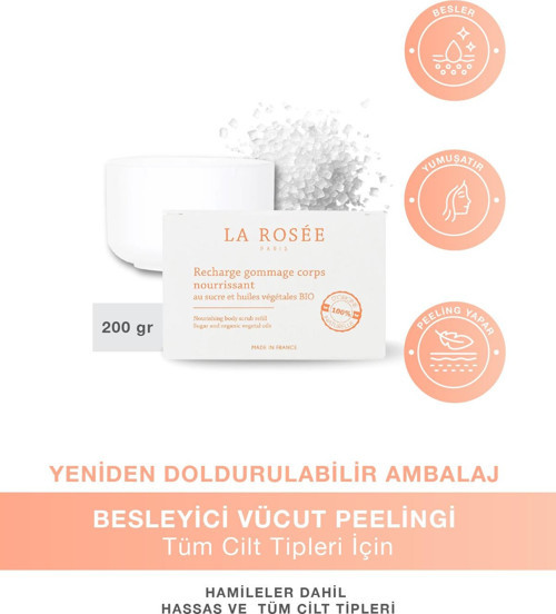 Besleyici Vücut Peelingi Şeker Ve Organik Bitkisel Yağlar İçeren - 200 G Doldurulabilir