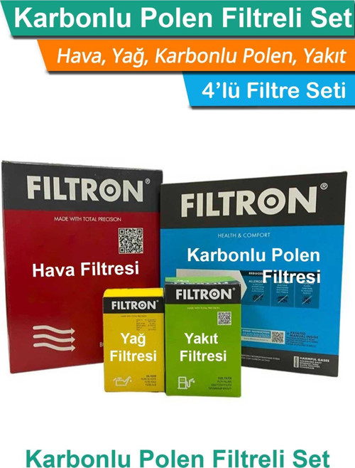 Mercedes Vito 111 CDI Filtron Filtre Bakım Seti 2014-2021 Hava+Yağ+Yakıt+Karbonlu Polen