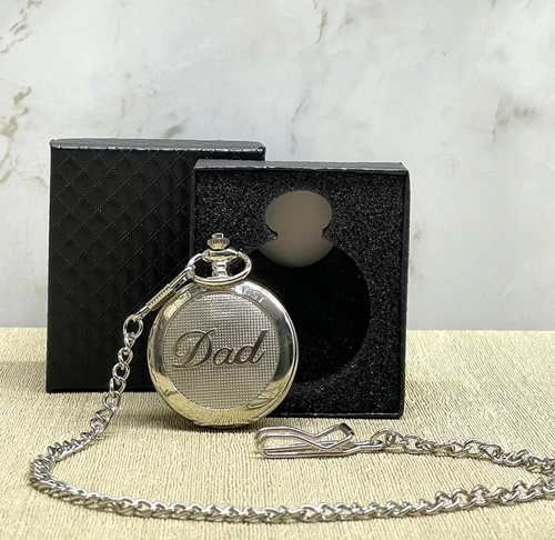 Özel Kutulu Dad (Baba) Gümüş Köstekli Saat Alk4673