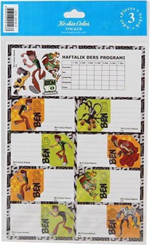 Okul Etiketi Ders Programlı (3 Yaprak) 220130-99