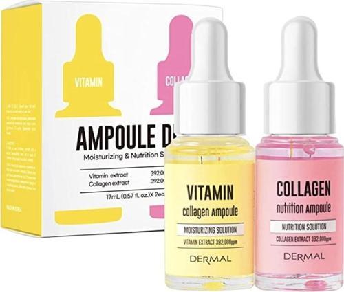 2'li Yaşlanma Karşıtı Serum Set Elastikiyet, Canlılık ve Parlaklık  Vitamin & Kolajen 17ml*2