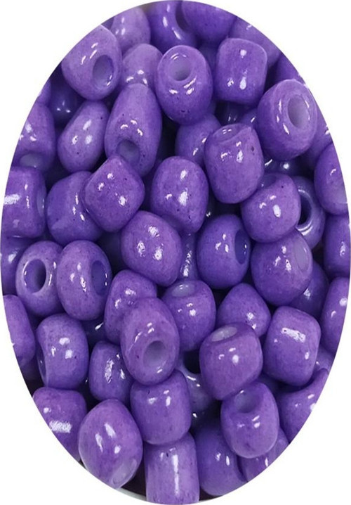 Dökme Cam Kum Boncuk Büyük Boy (6/0) 4 mm - 20 Gram - Mor - BNC080