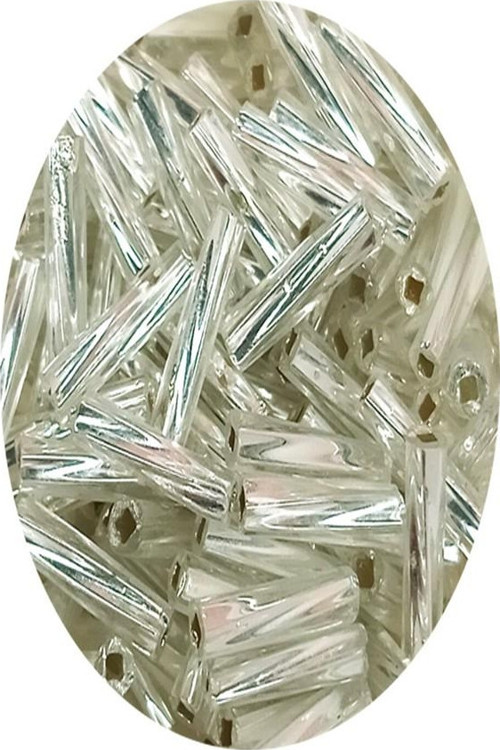 Uzun Boru Kesme Boncuk Çap 2mm Uzunluk 10 mm - 20 Gram - Parlak Gümüş - BNC257