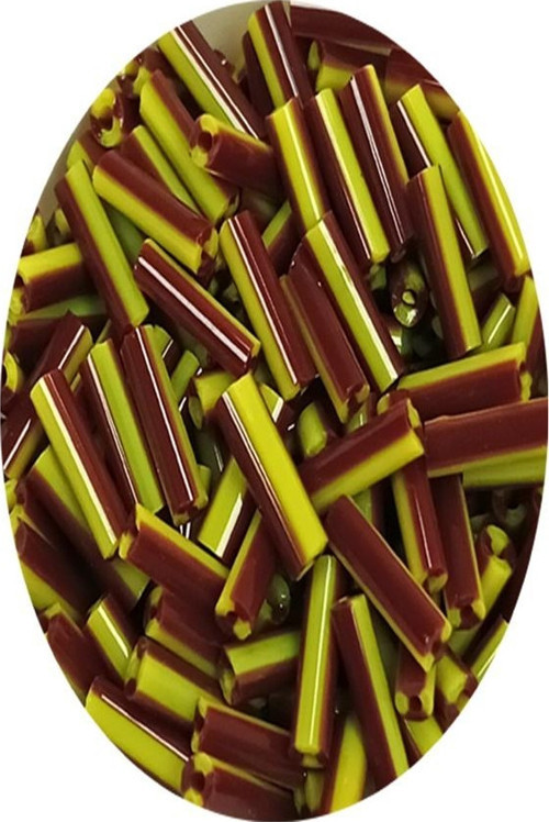 Uzun Boru Kesme Boncuk Çap 2mm Uzunluk 10 mm - 20 Gram - Koyu Kırmızı Sarı - BNC258