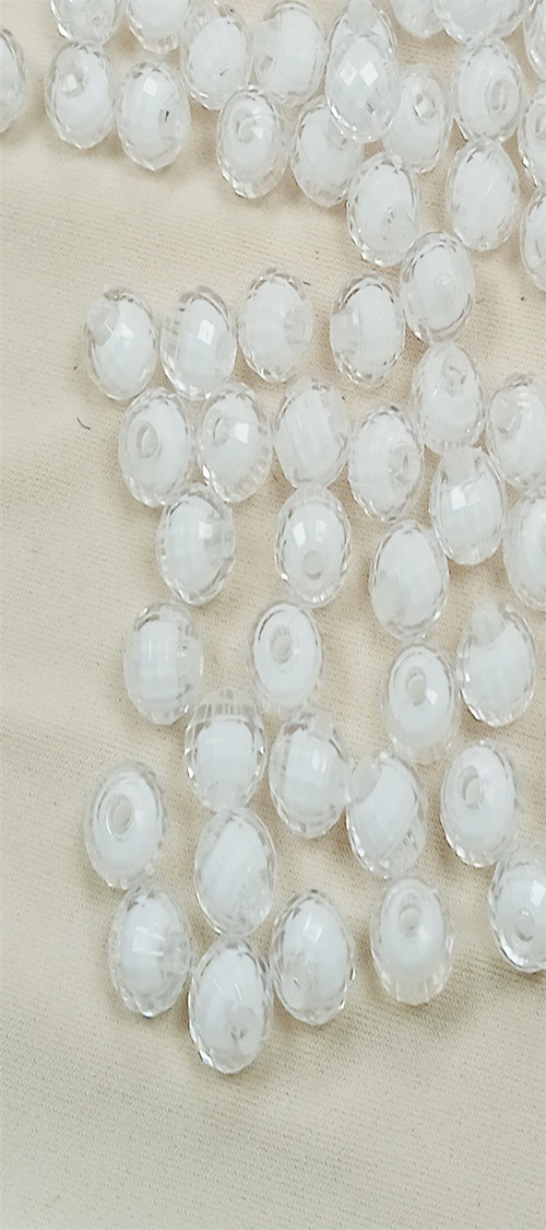 Dünya Boncuk İçten Boncuklu Bileklik Çanta Boncuğu 10 mm 50 gr Beyaz - BNC463