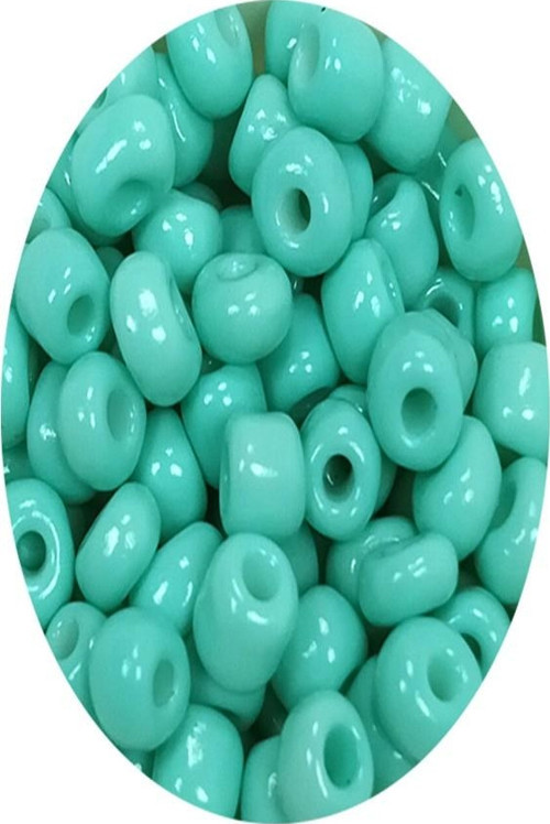 Dökme Cam Kum Boncuk Büyük Boy (6/0) 4 mm - 20 Gram - Açık Yeşil - BNC088