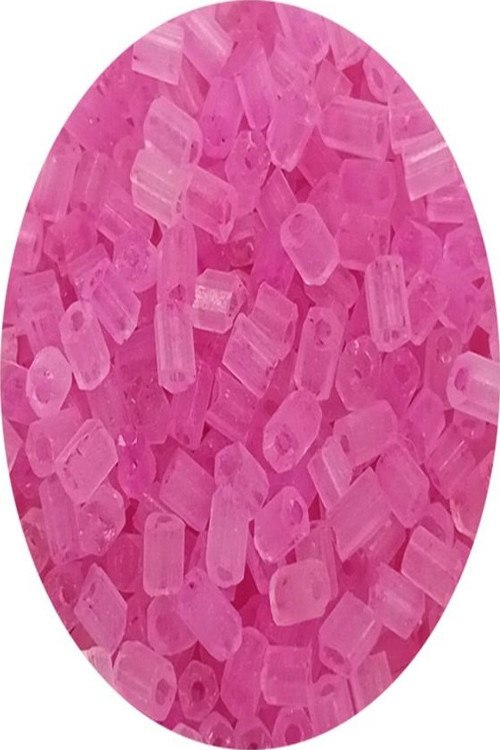 Kesme Cam Boncuk 2mm - 60 Gram - Şeffaf Mat Pembe - BNC377