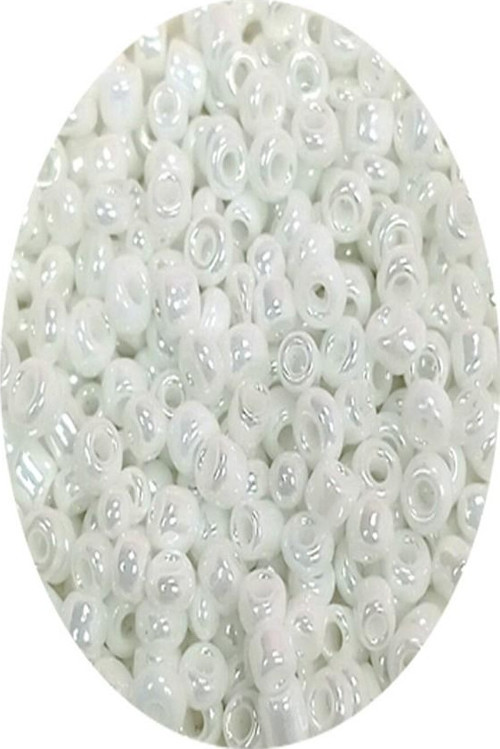 Dökme Cam Kum Boncuk (8/0) 3 mm - 60 Gram - Parlak Beyaz - BNC194