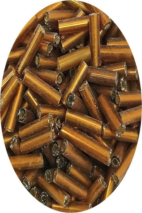 Uzun Boru Kesme Boncuk Çap 2mm Uzunluk 10 mm - 20 Gram - Koyu Altın - BNC226
